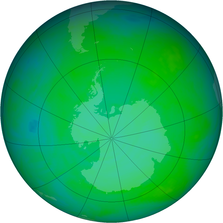 Ozone Map 1991-12-16